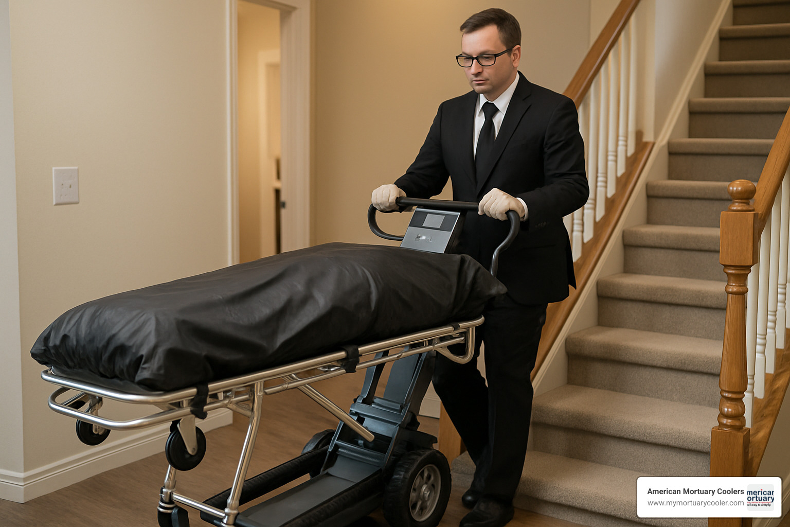 Stepper electric stair climbing system for mortuary use Stepper electric stair climbing system for mortuary use