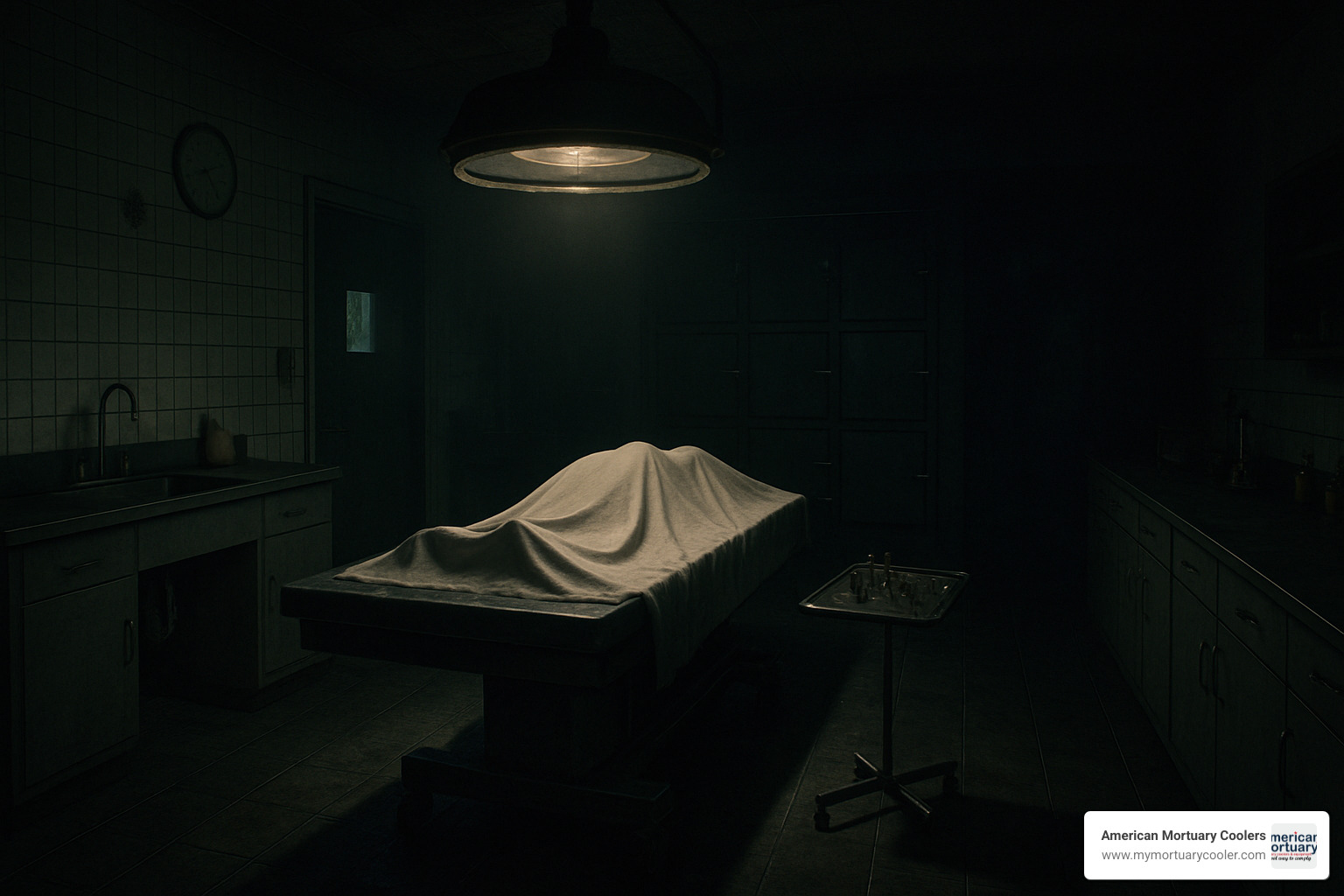 The Mortuary Assistant gameplay showing embalming table - the mortuary assistant