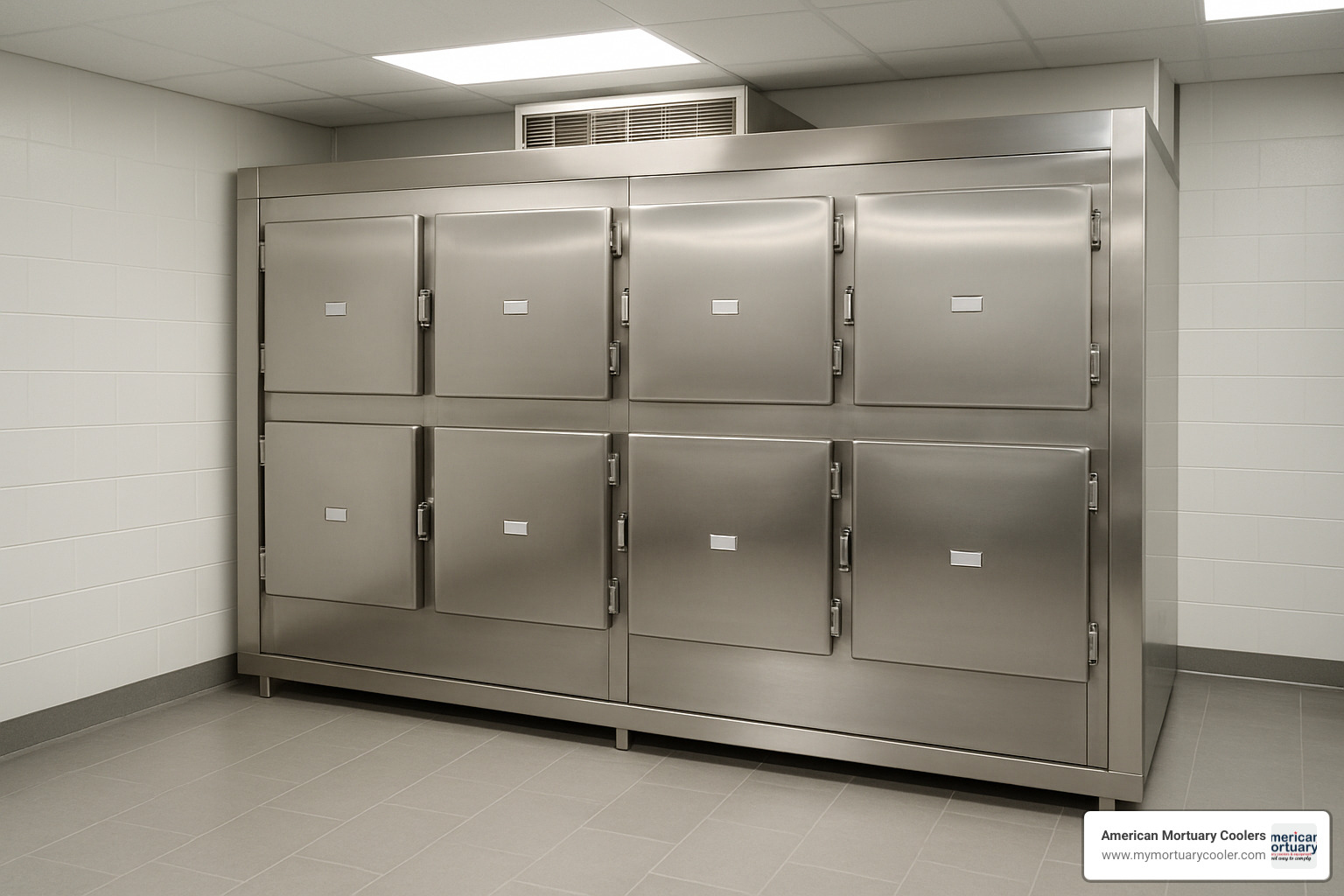 Modern mortuary cooler unit - dignified transfer