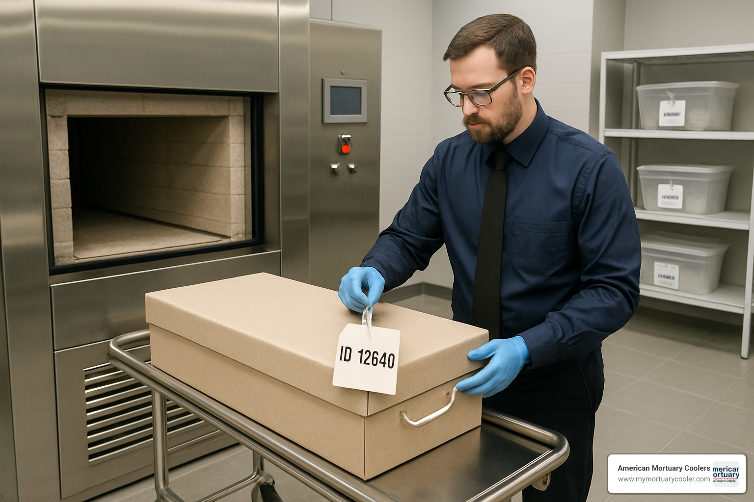 Modern crematory equipment with proper safety and identification protocols - HBO The Mortician 