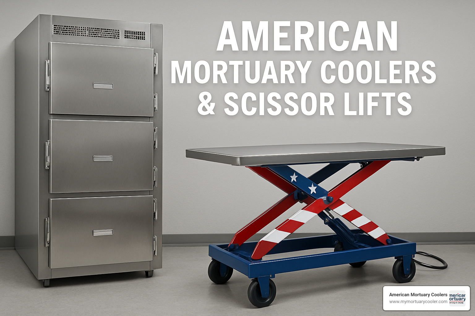 American mortuary equipment installation - American Mortuary Coolers & Scissor Lifts