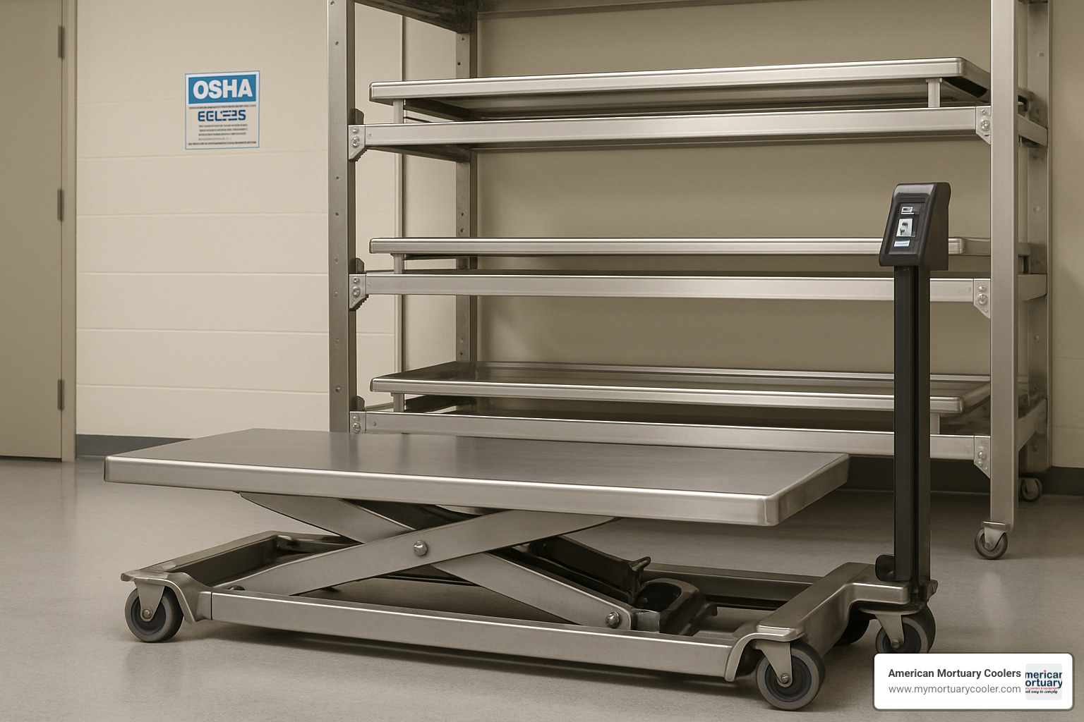 compact low profile mortuary lift - LowProfileMortuaryLIft.com top mortuary lift supplier 