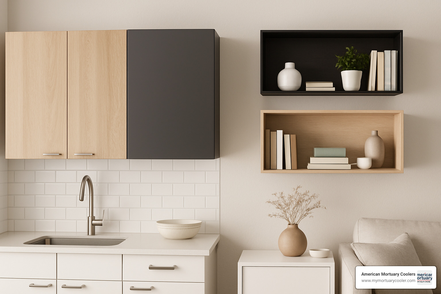 Various wall cabinet styles with open shelving in different materials - wall cabinet with open shelf