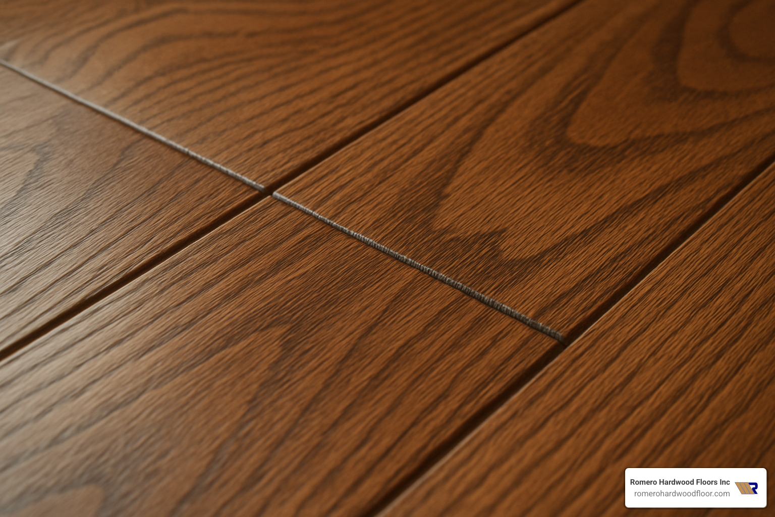 close-up view of micro-beveled edges on prefinished hardwood flooring - can you refinish prefinished hardwood floors