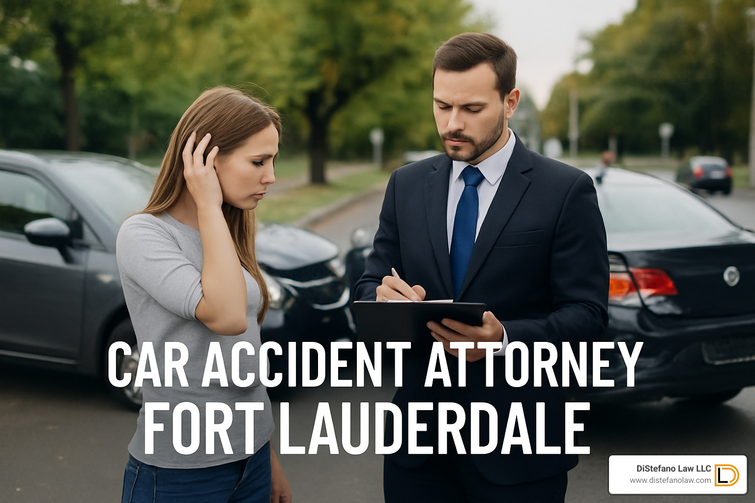 accident scene checklist showing immediate steps to take after a car crash - car accident attorney fort lauderdale