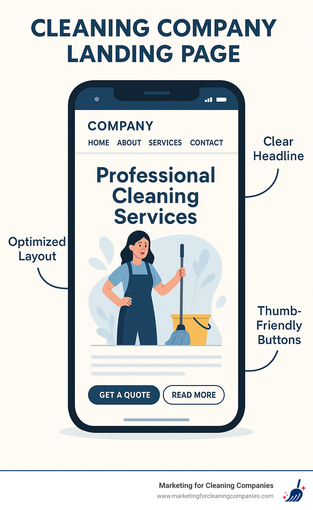 - cleaning company landing page infographic - cleaning company landing page infographic