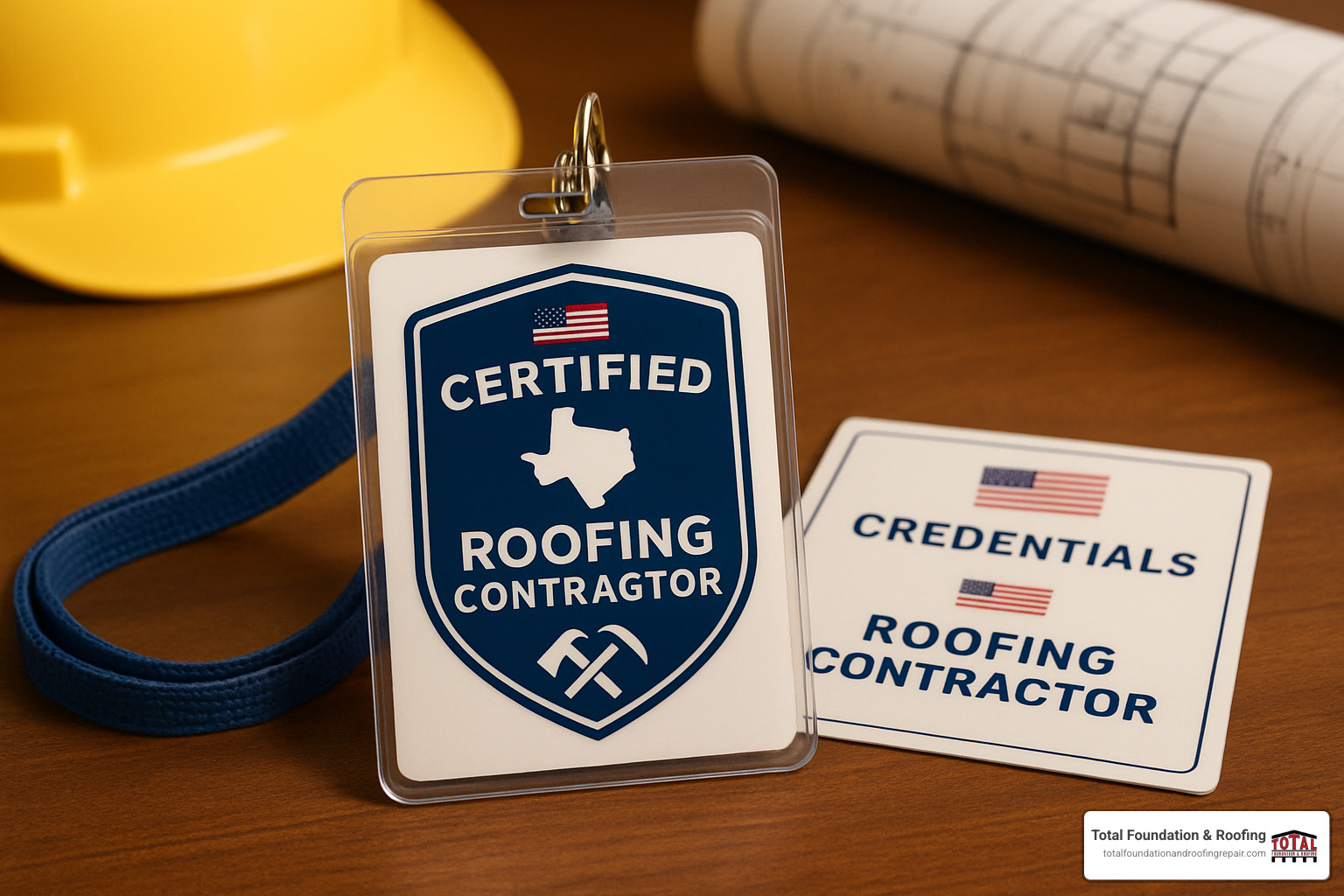 certified roofing contractor badge and credentials - roof repair Kerrville