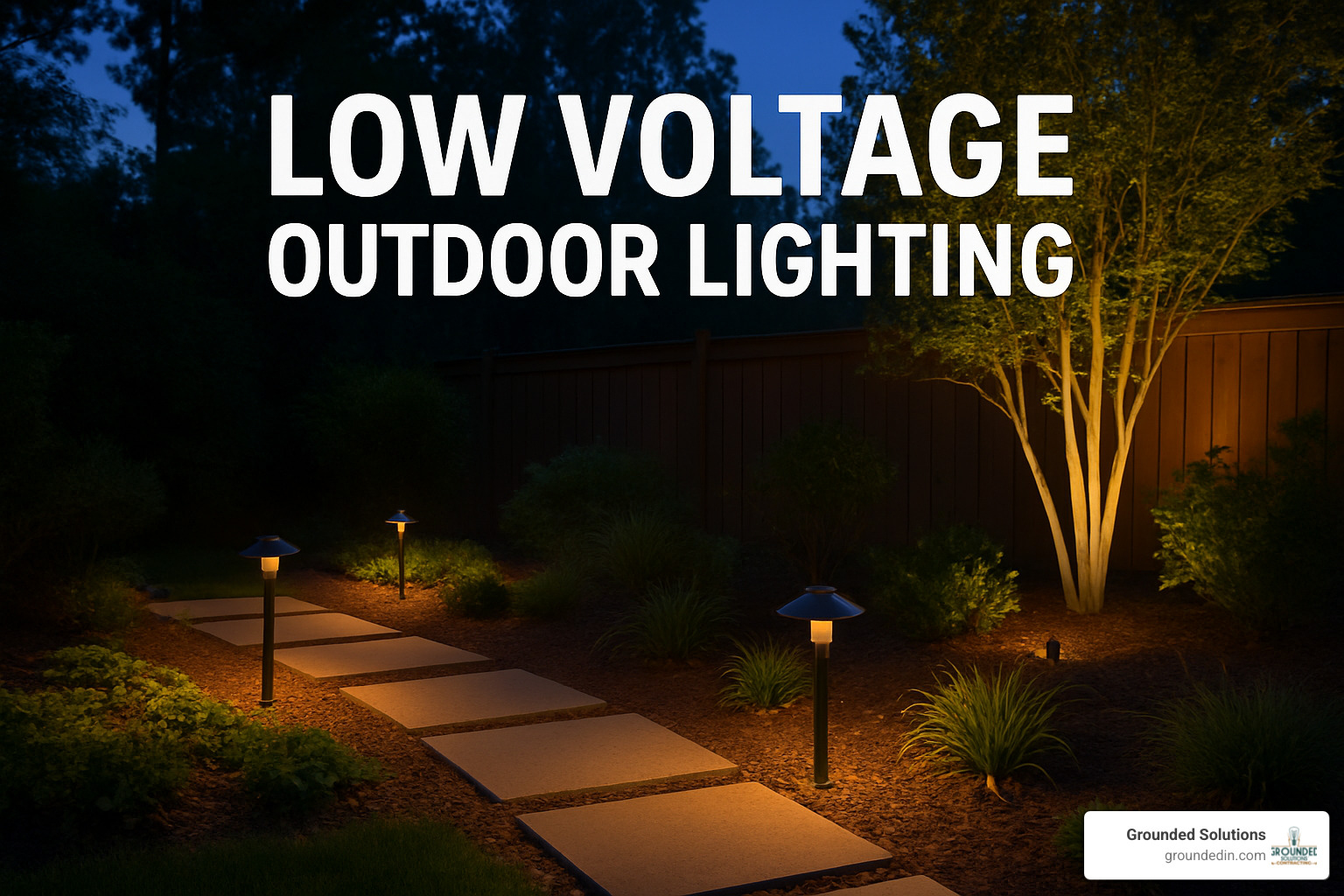 Transformer mounting on exterior wall with proper clearances and GFCI protection - low voltage outdoor lighting