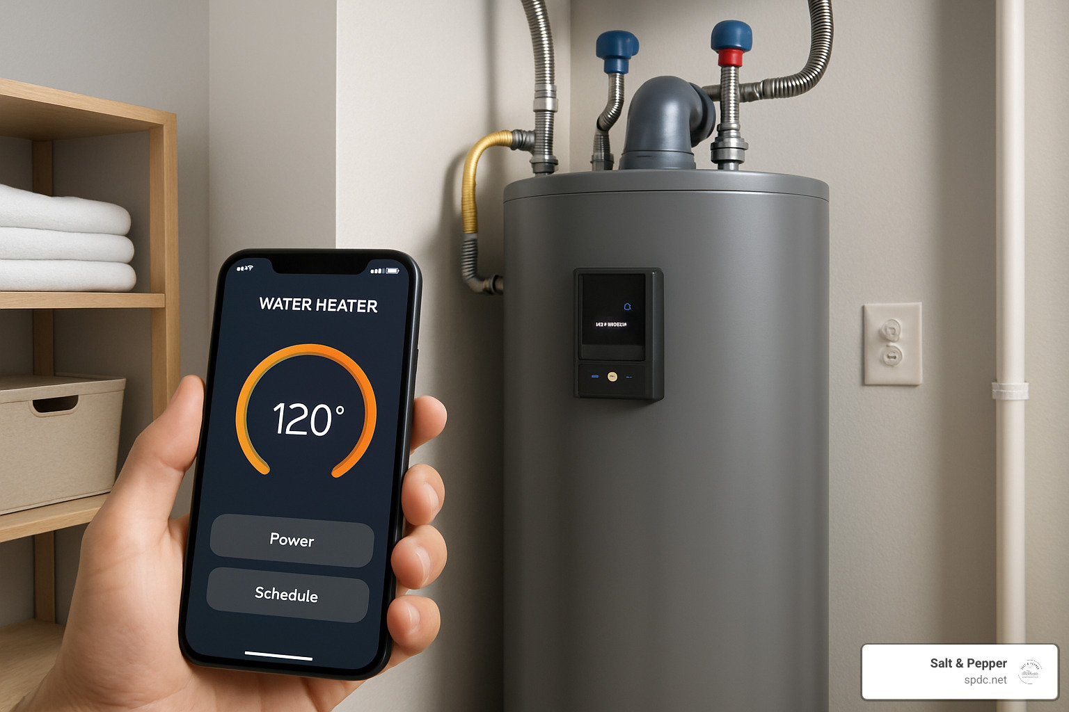 app-controlled water heater - energy efficient plumbing systems