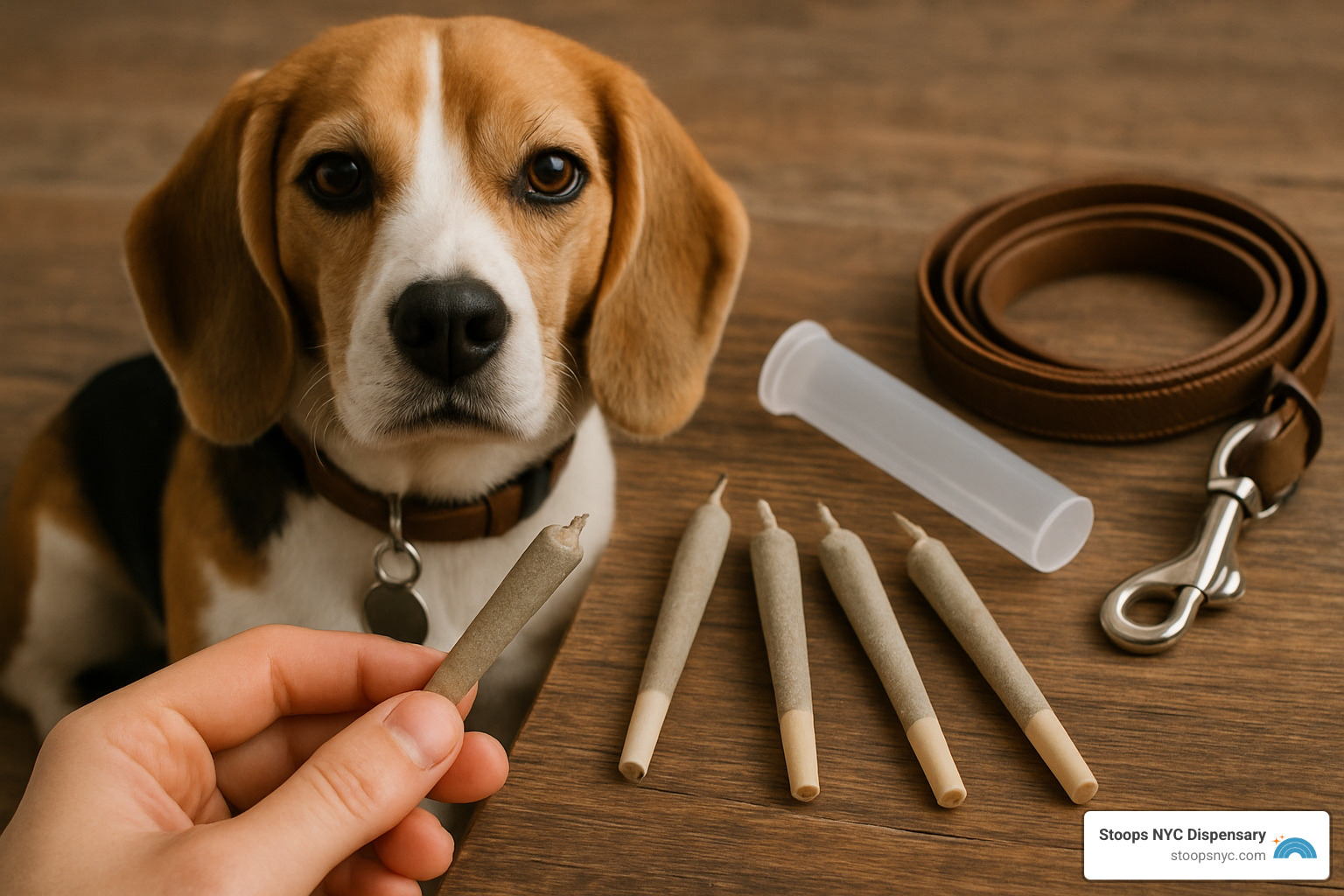 reusable dogwalker tube being stored discretely in a jacket pocket - dogwalker prerolls