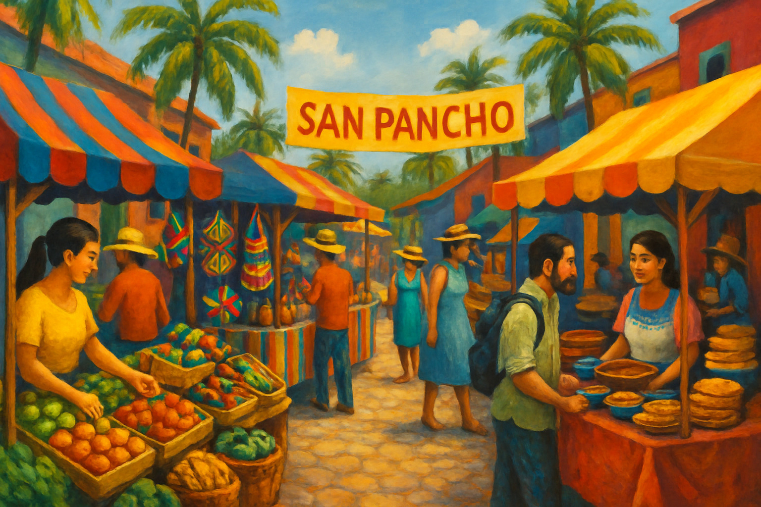 local market in San Pancho - cultural immersion travel