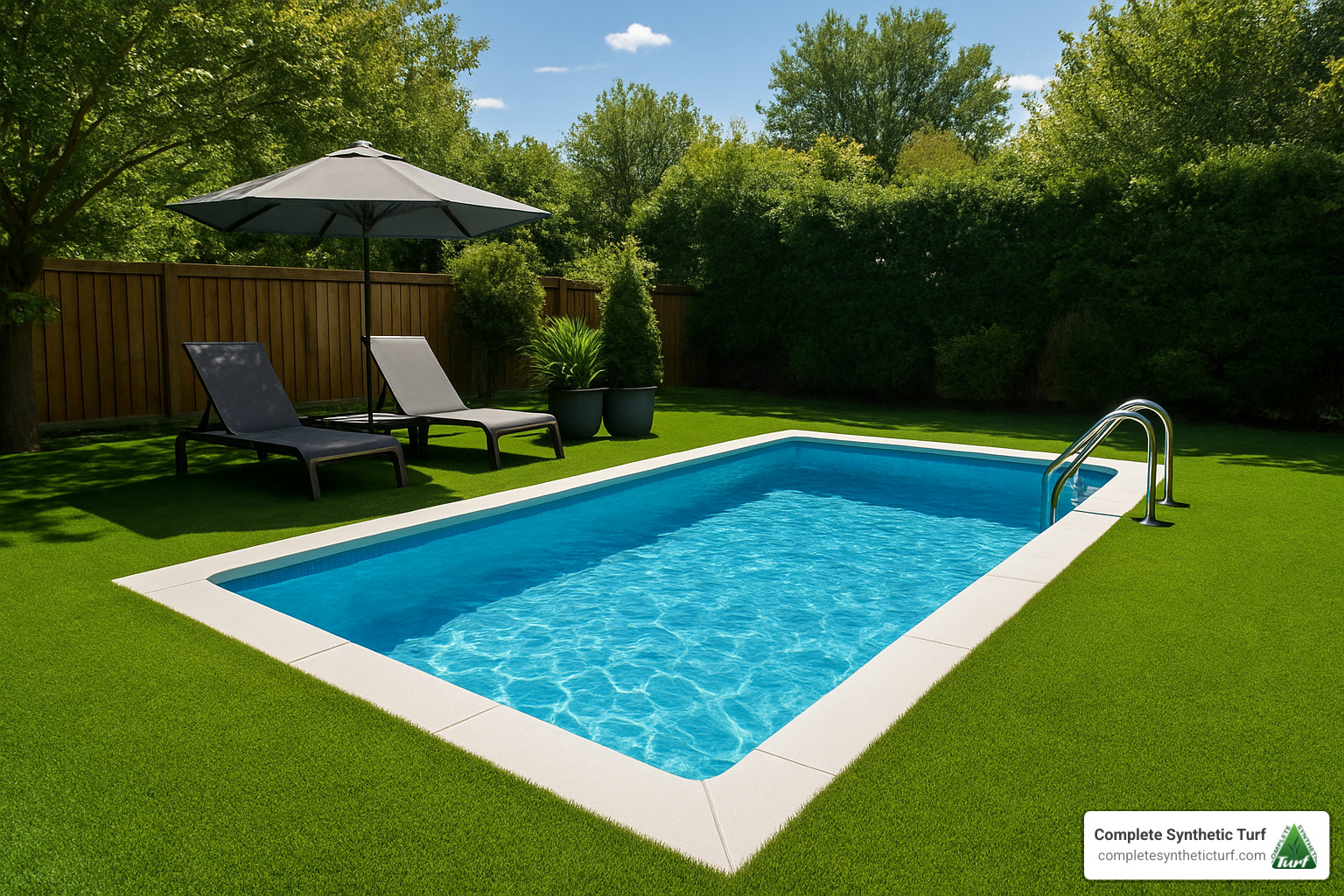 Close-up of artificial turf fibers showing drainage and UV protection features - artificial turf pool