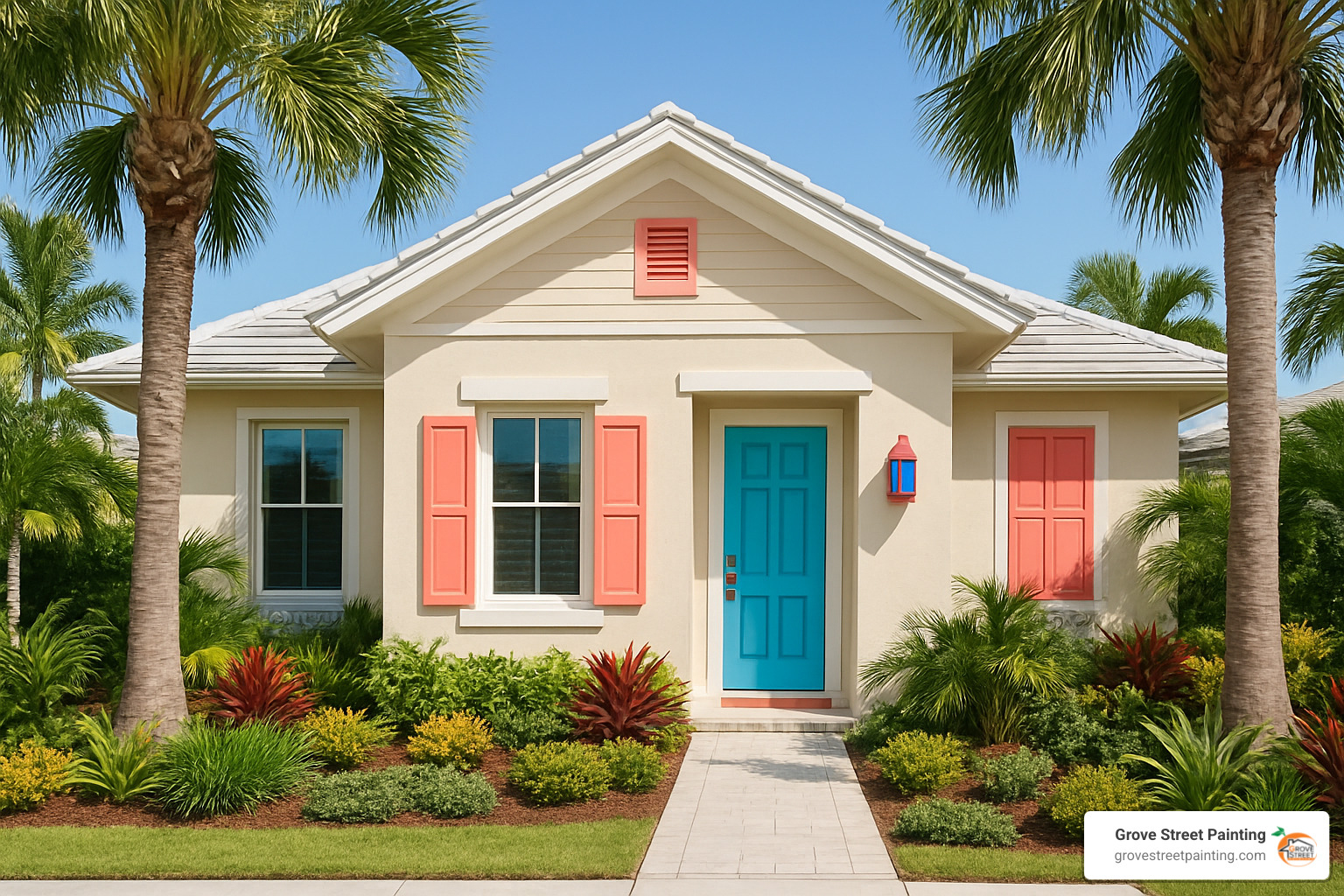 2024 trending exterior paint colors for Sarasota homes featuring coastal neutrals and tropical accents - exterior house painting sarasota