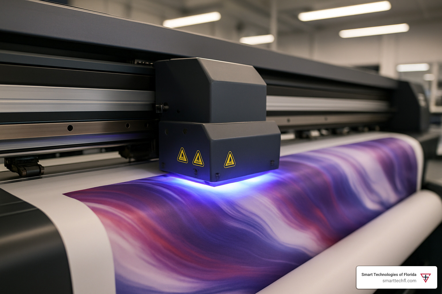 UV lamp curing wide format print - wide format printing