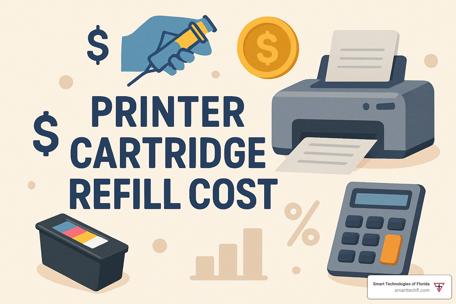 Professional refill station with various cartridges and refill equipment - printer cartridge refill cost