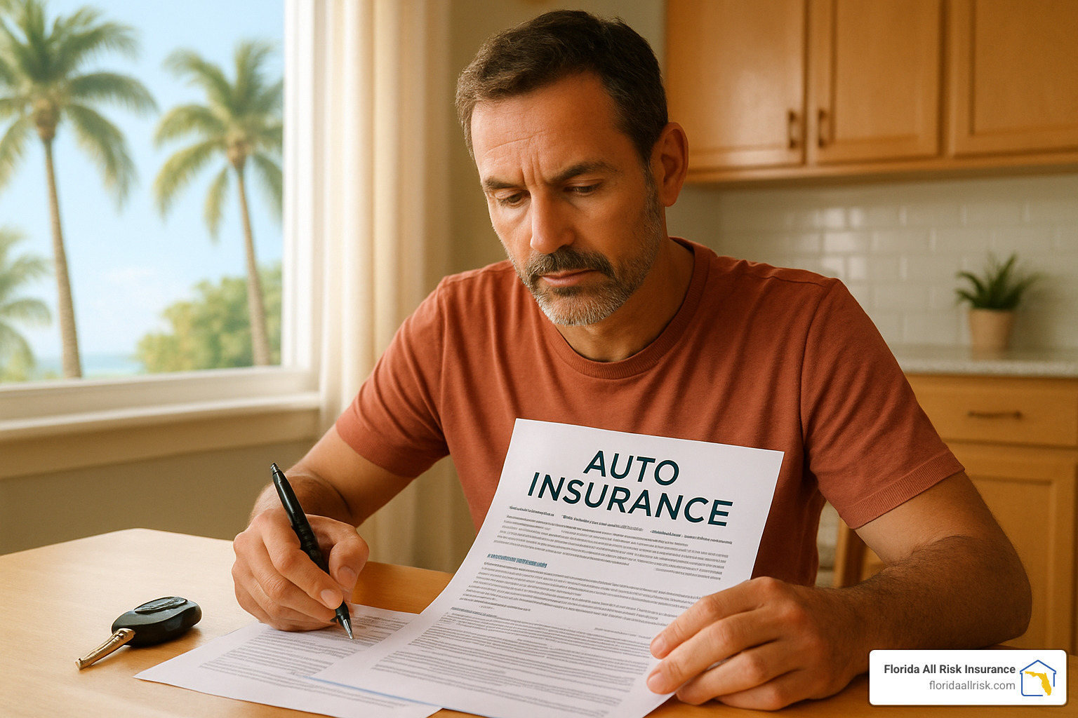 c47db5e48cb9cb1e3d63bc96a4bb8bace69b33be Crash Course in Car Insurance Deductibles Discover Auto insurance deductible options, pros and cons, and tips to pick the best fit for your budget and Florida driving needs. Florida driver reviewing insurance policy documents - Auto insurance deductible options