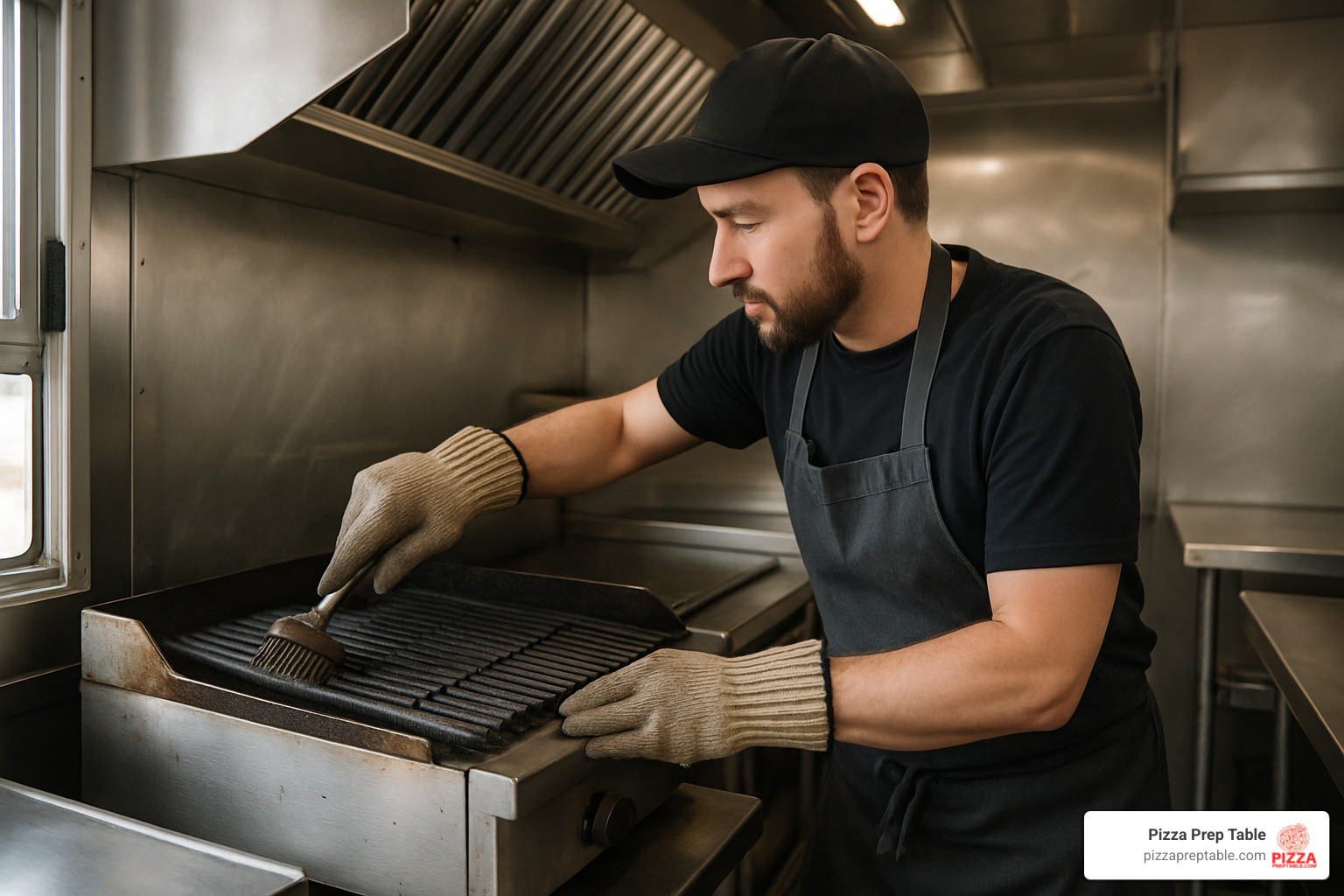 chef cleaning compact char broiler grates - char broiler compact