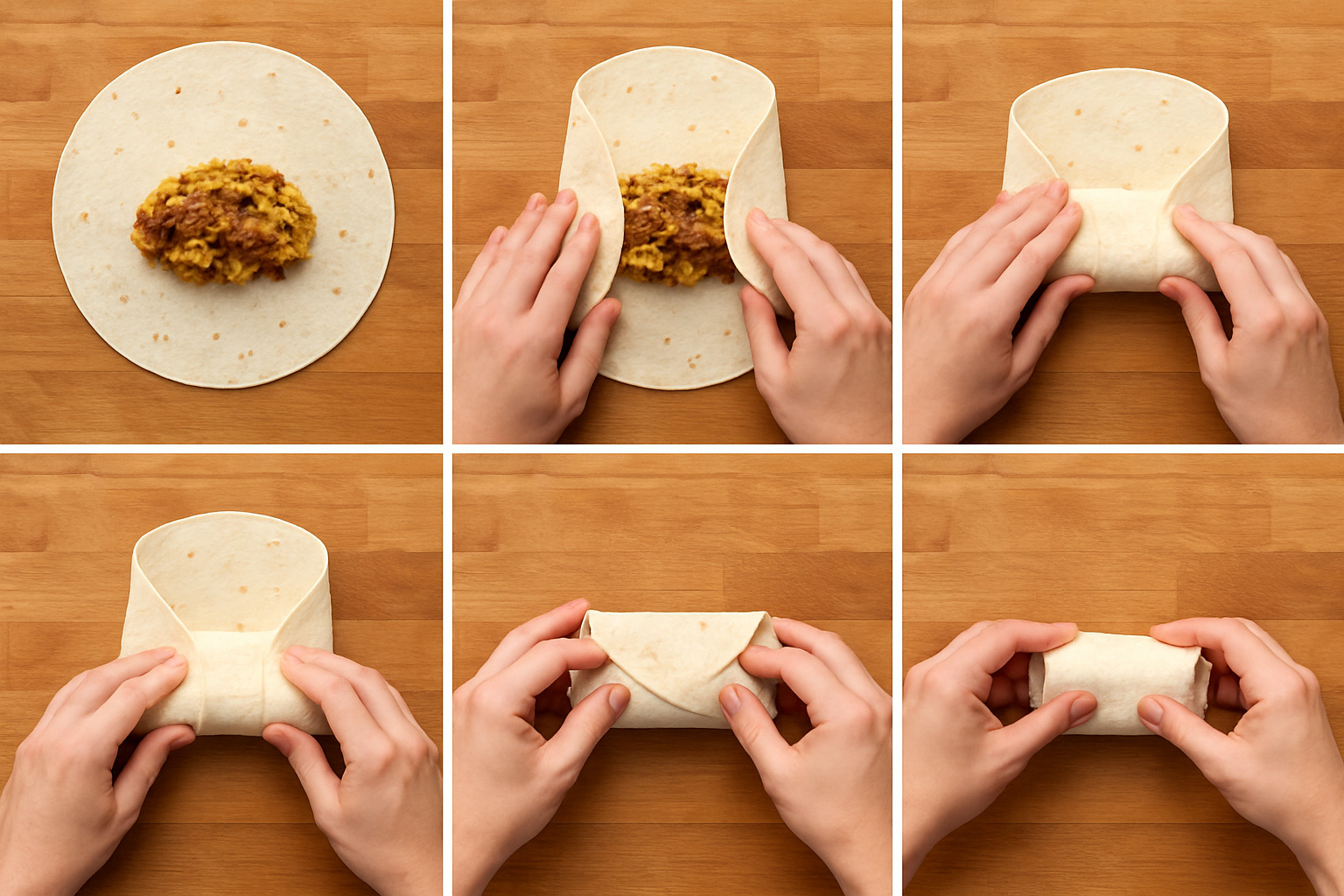 chimichanga folding technique - chimichanga