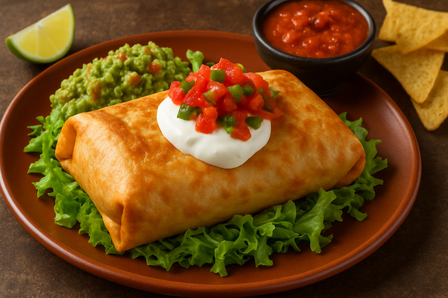 nutrition facts label - chimichanga