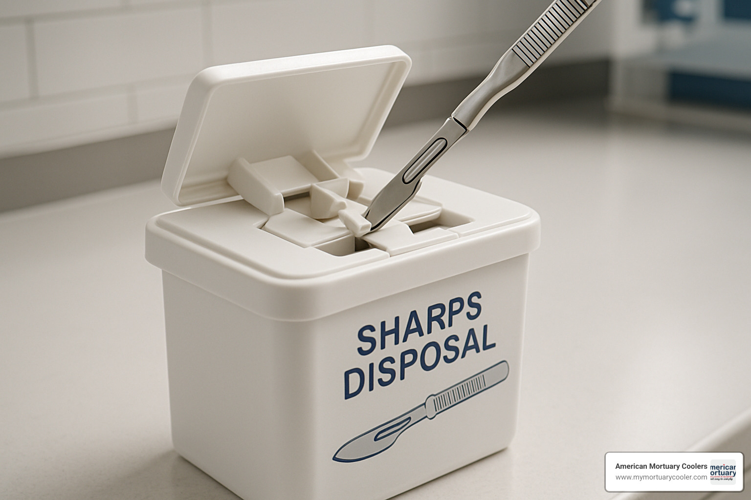 blade removal box with lid mechanism - how to remove scalpel blade
