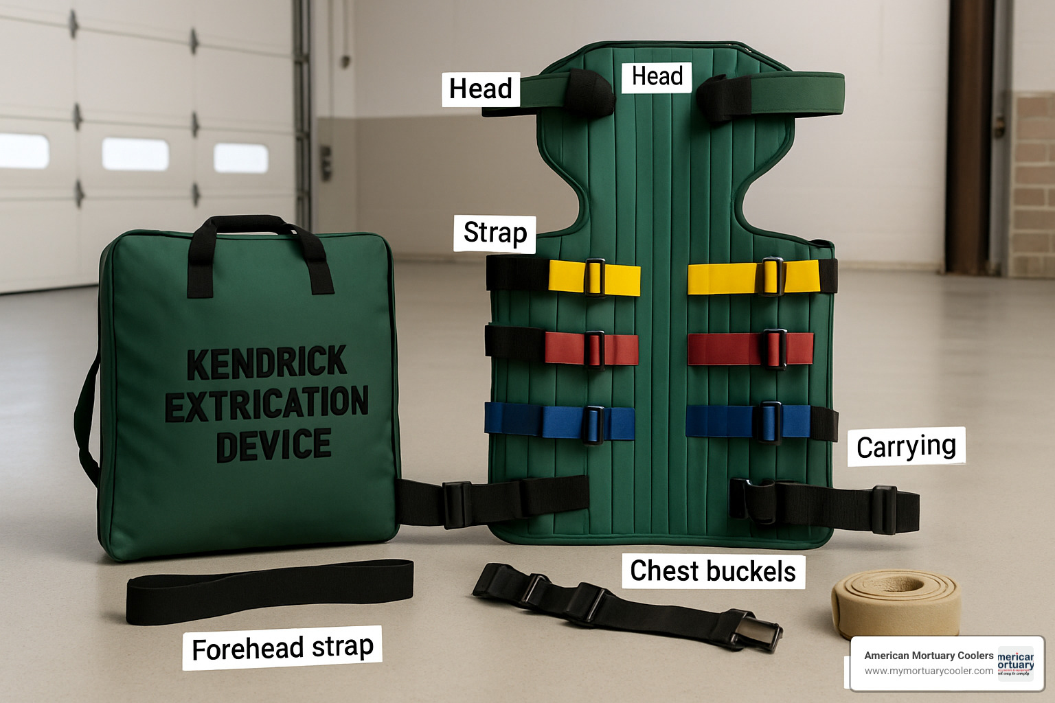 KED parts and carrying case with accessories - medical ked