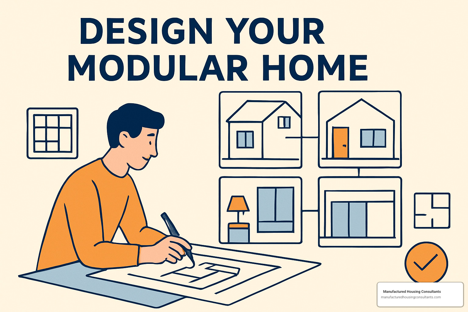 Tablet showing kitchen customization on digital design tool - design your modular home