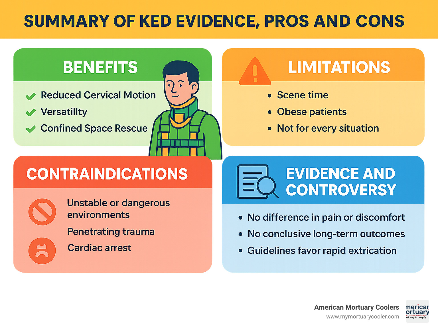 Infographic: Summary of KED evidence, pros and cons - medical ked infographic 