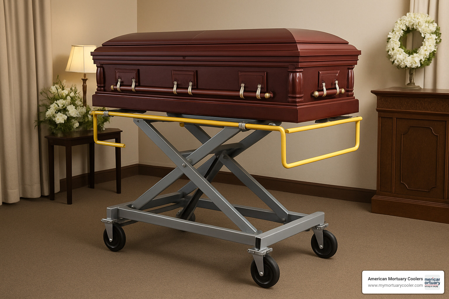 scissor-lift platform - platforms for caskets