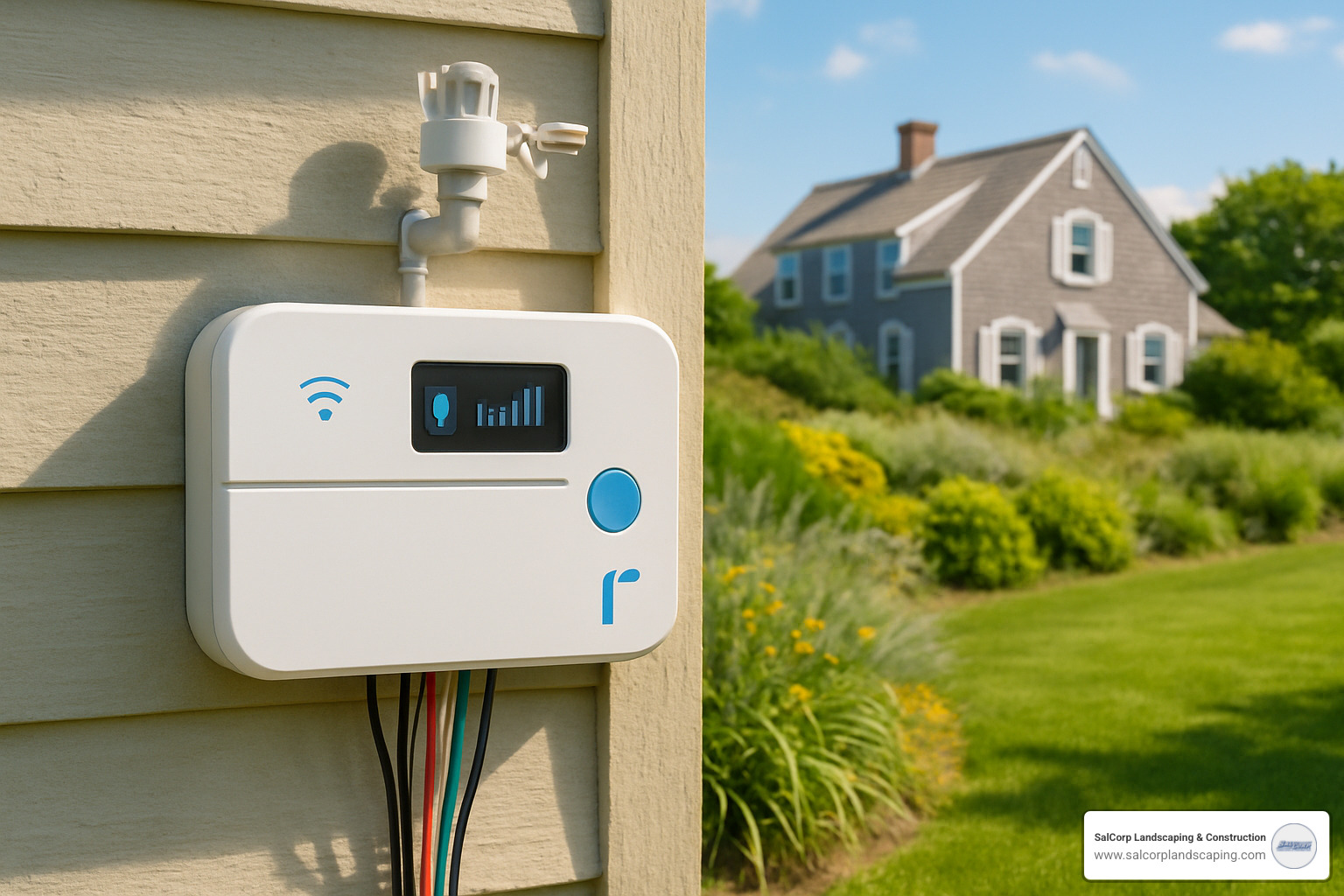 Smart irrigation controller with weather sensors for Cape Cod landscapes - Cape Cod landscape design