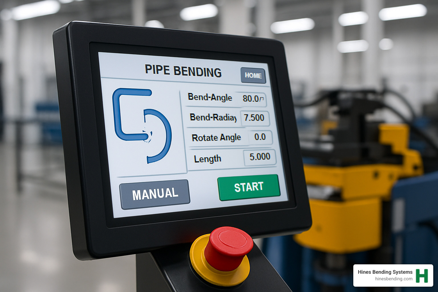 touchscreen HMI - electric pipe bending machine