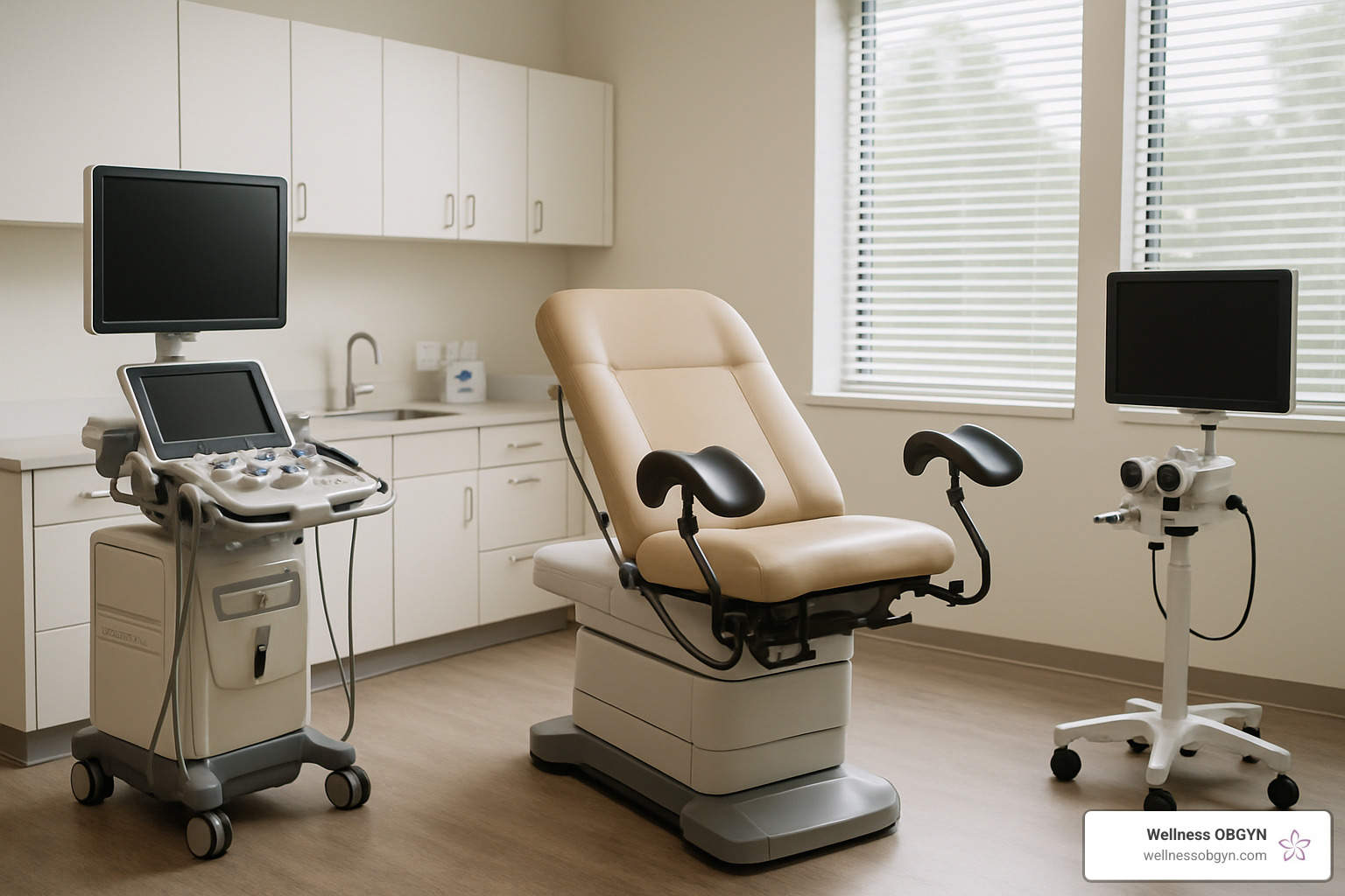modern gynecology exam room with advanced equipment - non ob gynecologist honolulu