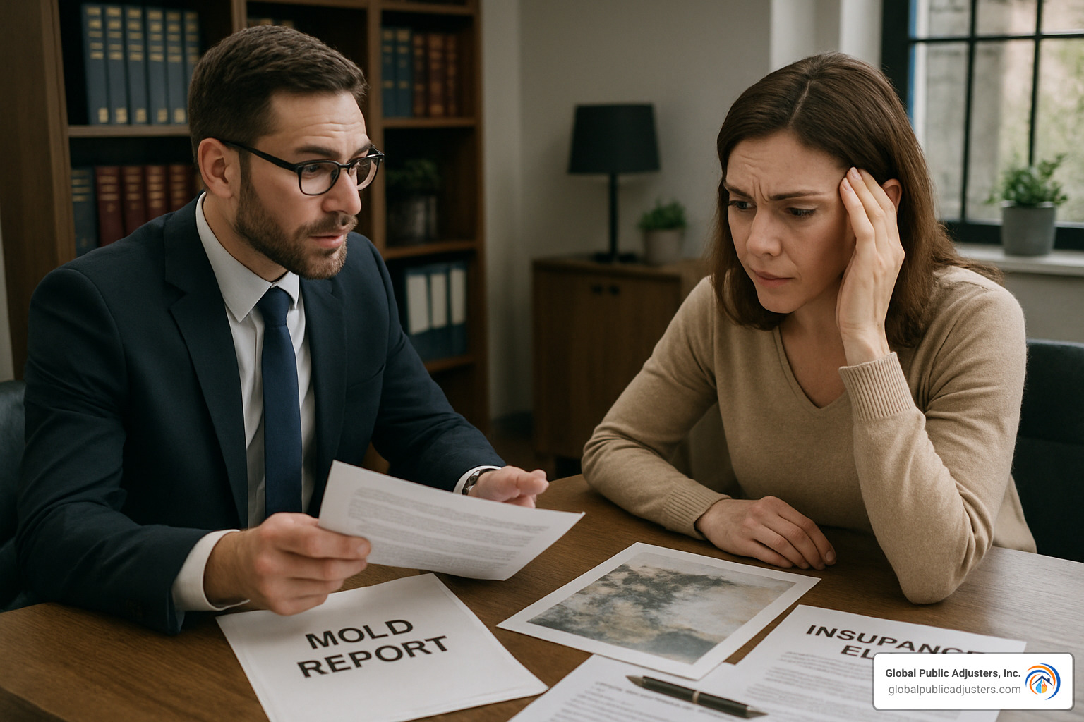 attorney meeting with client about mold damage claim - florida attorneys mold and water damage claims