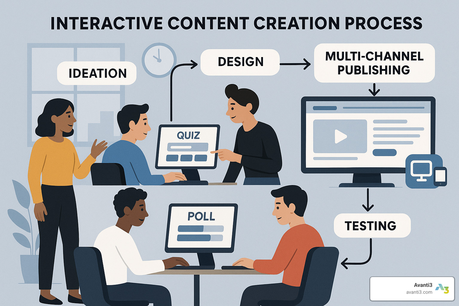interactive content creation process - interactive content creation