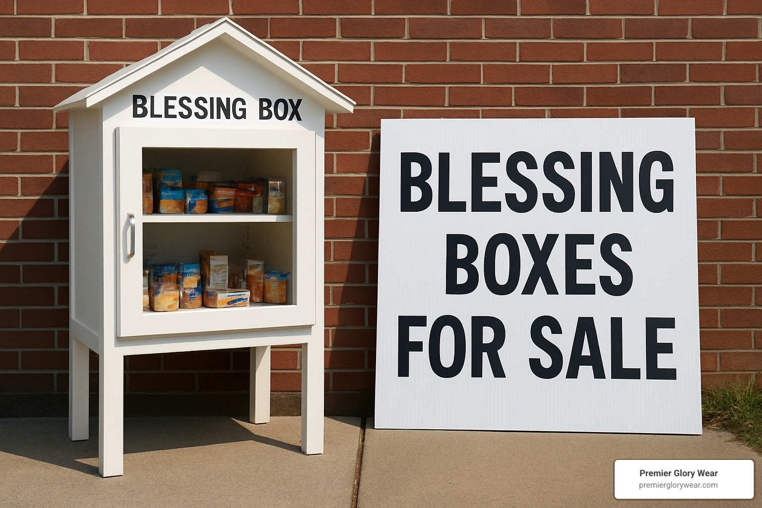 Blessing box with custom nameplate showing engraved family name and scripture verse - blessing boxes for sale
