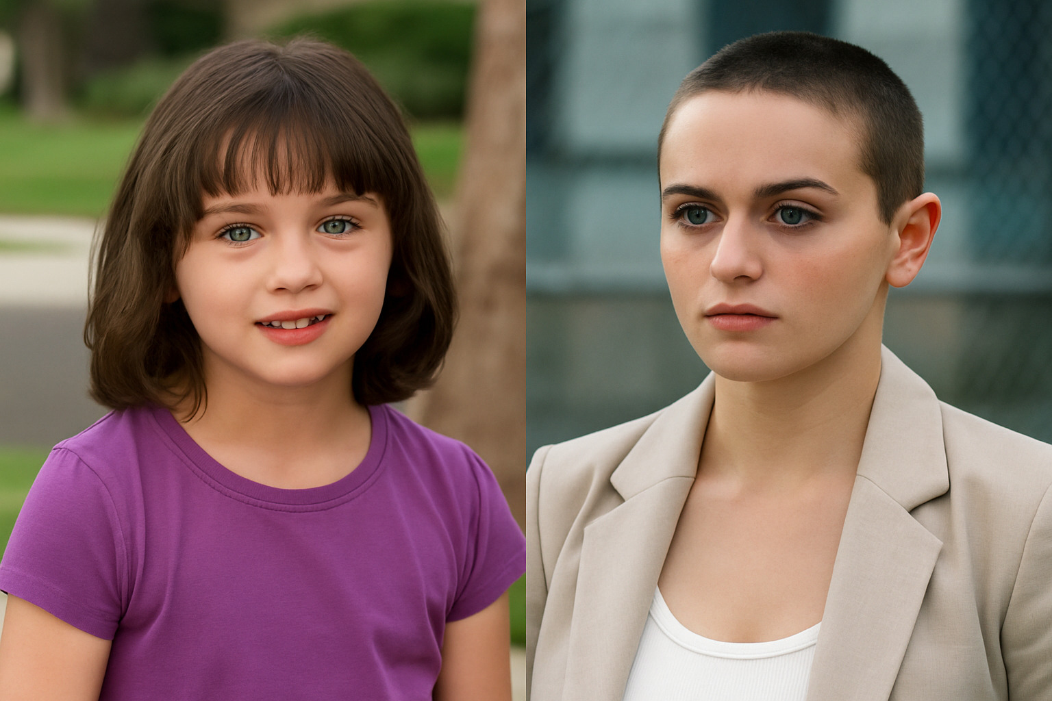 Joey King's change from child actor to leading lady, showing side-by-side images from early roles and recent projects - joey king movies and tv shows