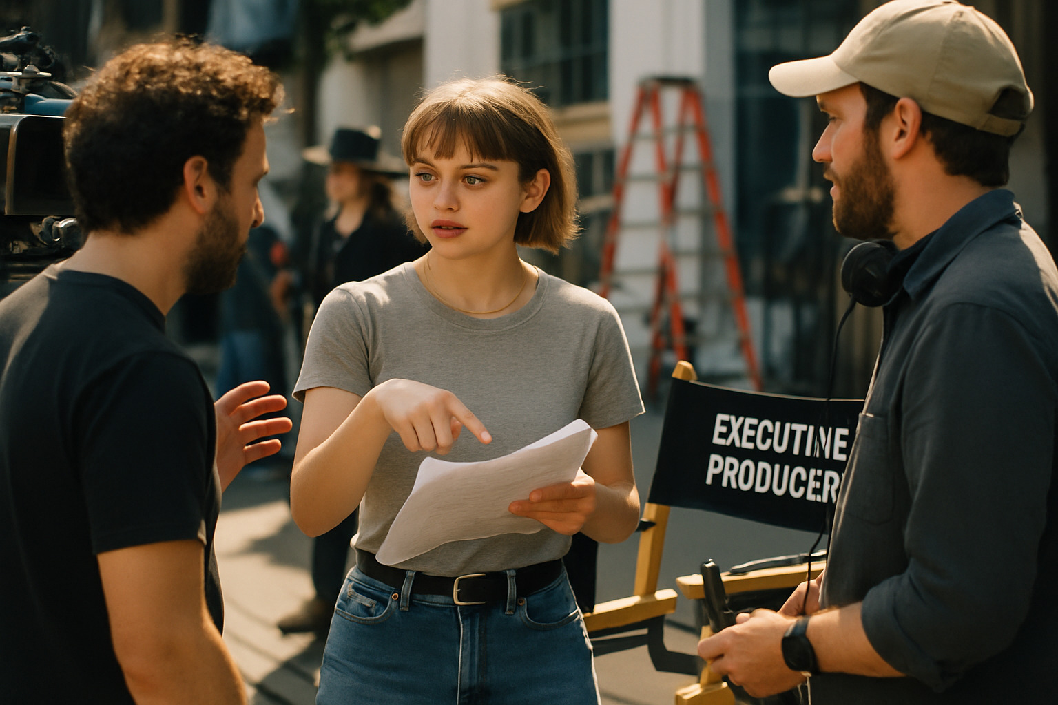 Joey King behind the scenes as executive producer, showing her involvement in creative decision-making processes - joey king movies and tv shows