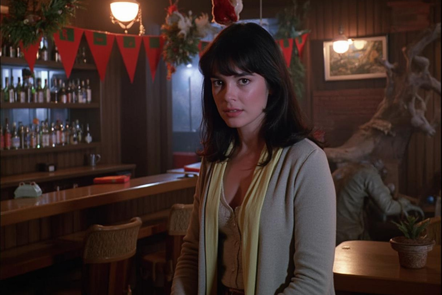Scene from Gremlins featuring Phoebe Cates - phoebe cates