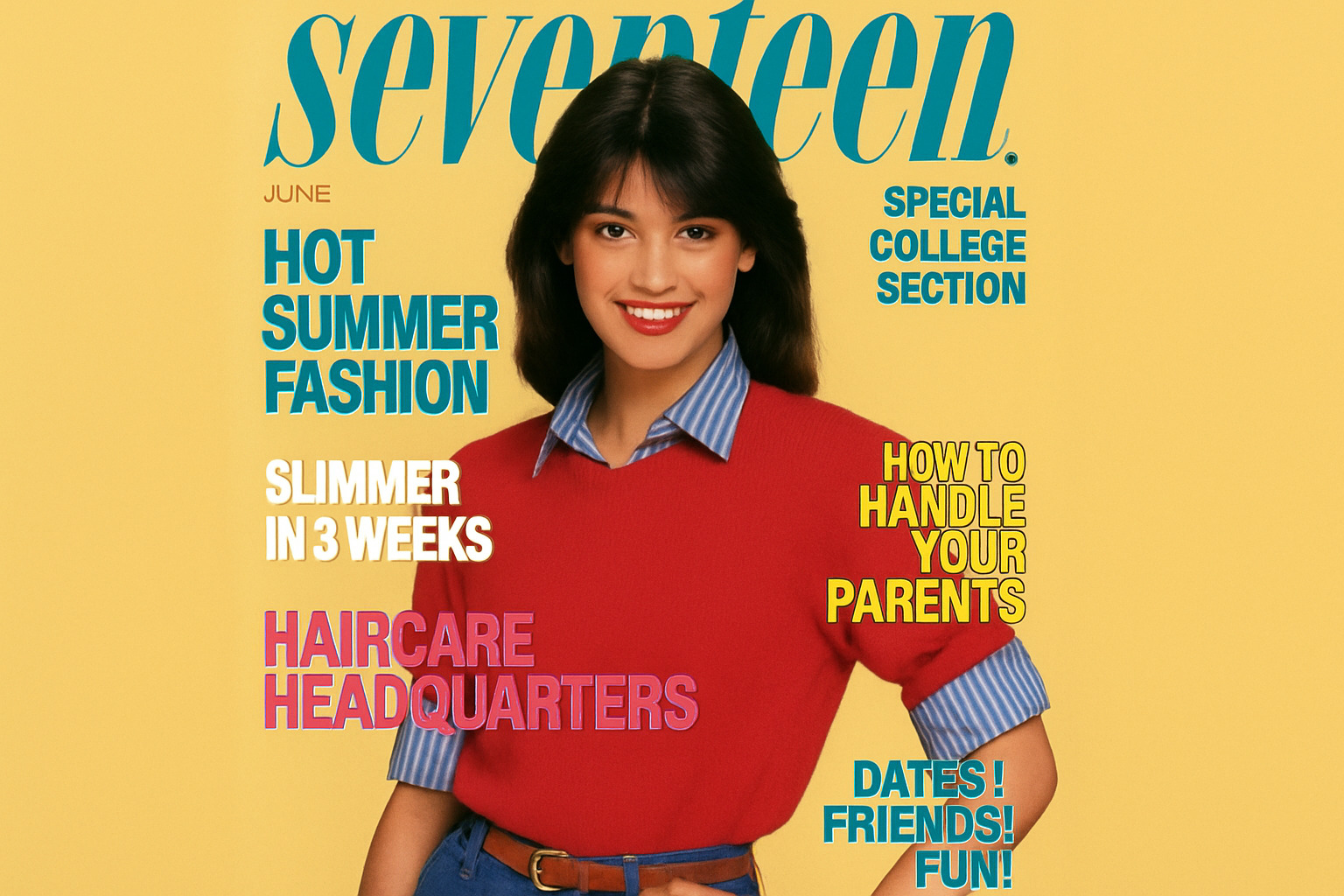 Phoebe Cates on Seventeen magazine cover - phoebe cates