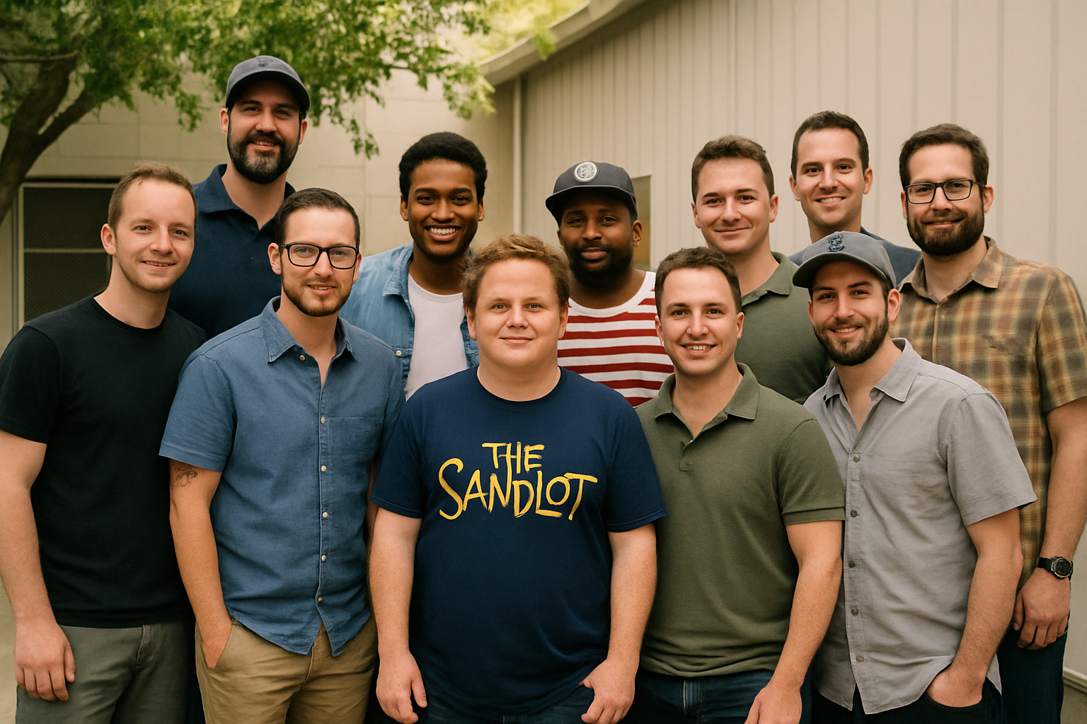 2018 Sandlot reunion cast photo showing most original cast members except Mike Vitar - mike vitar