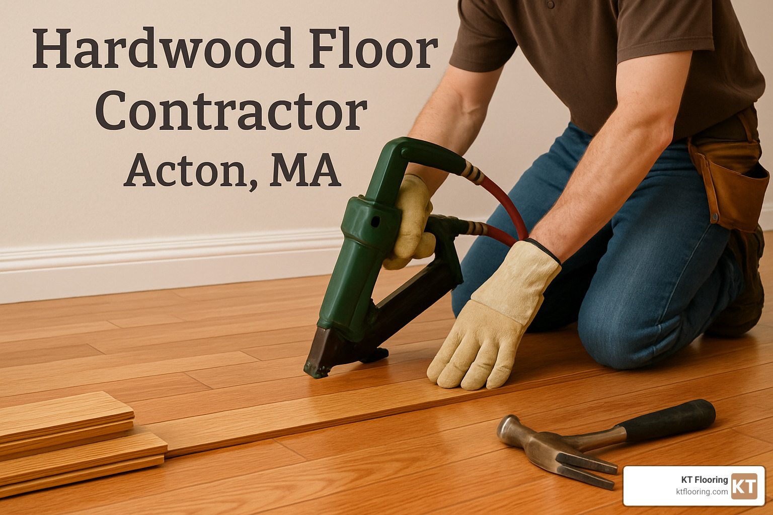 five-star Google review screenshot showing customer testimonials - hardwood floor contractor acton ma