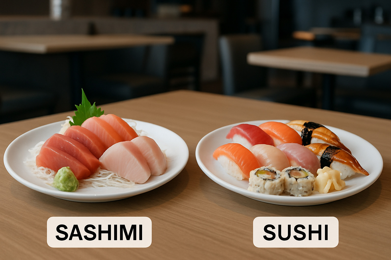 sushi vs sashimi comparison - sashimi