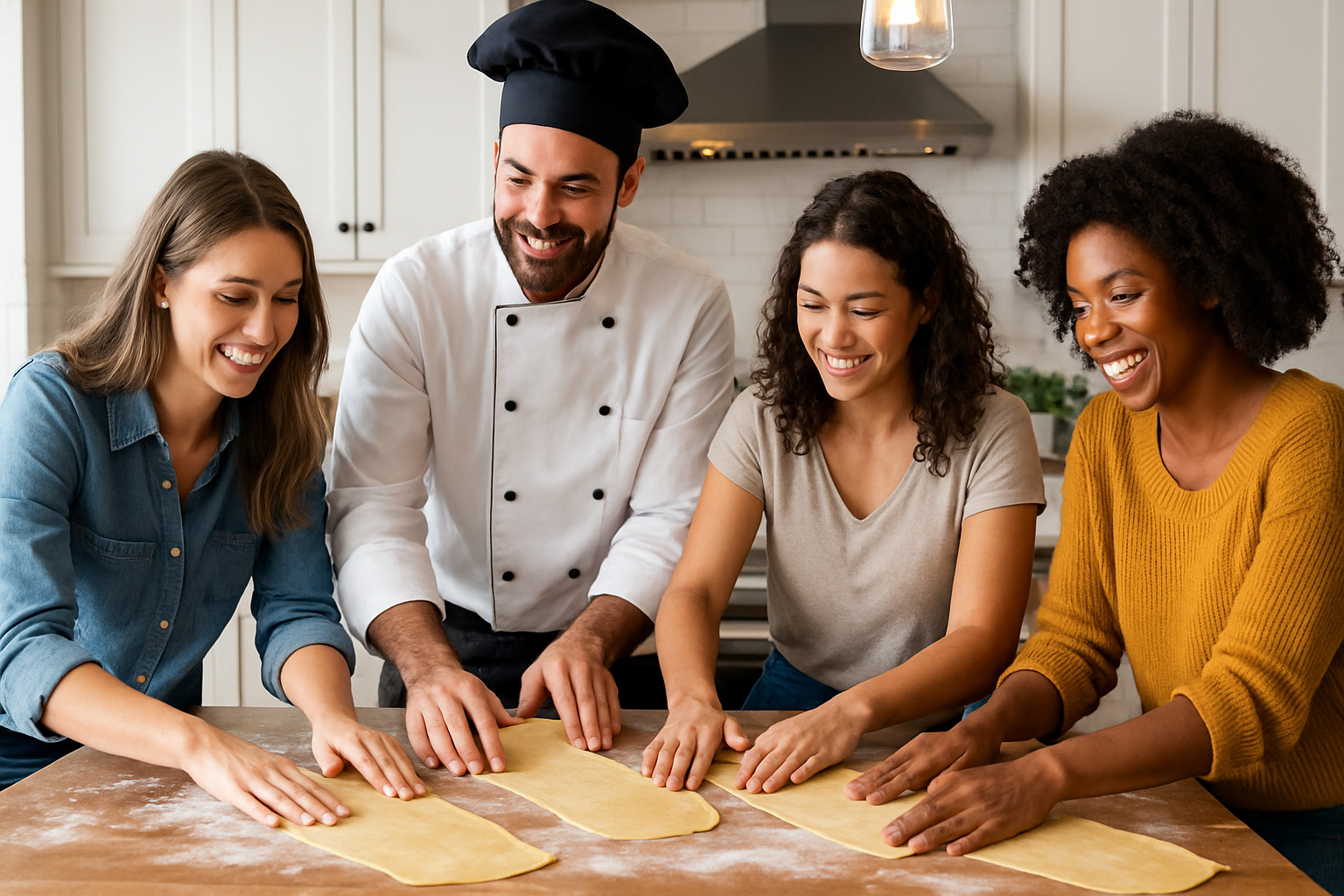 chef-led pasta class - Culinary experience gifts
