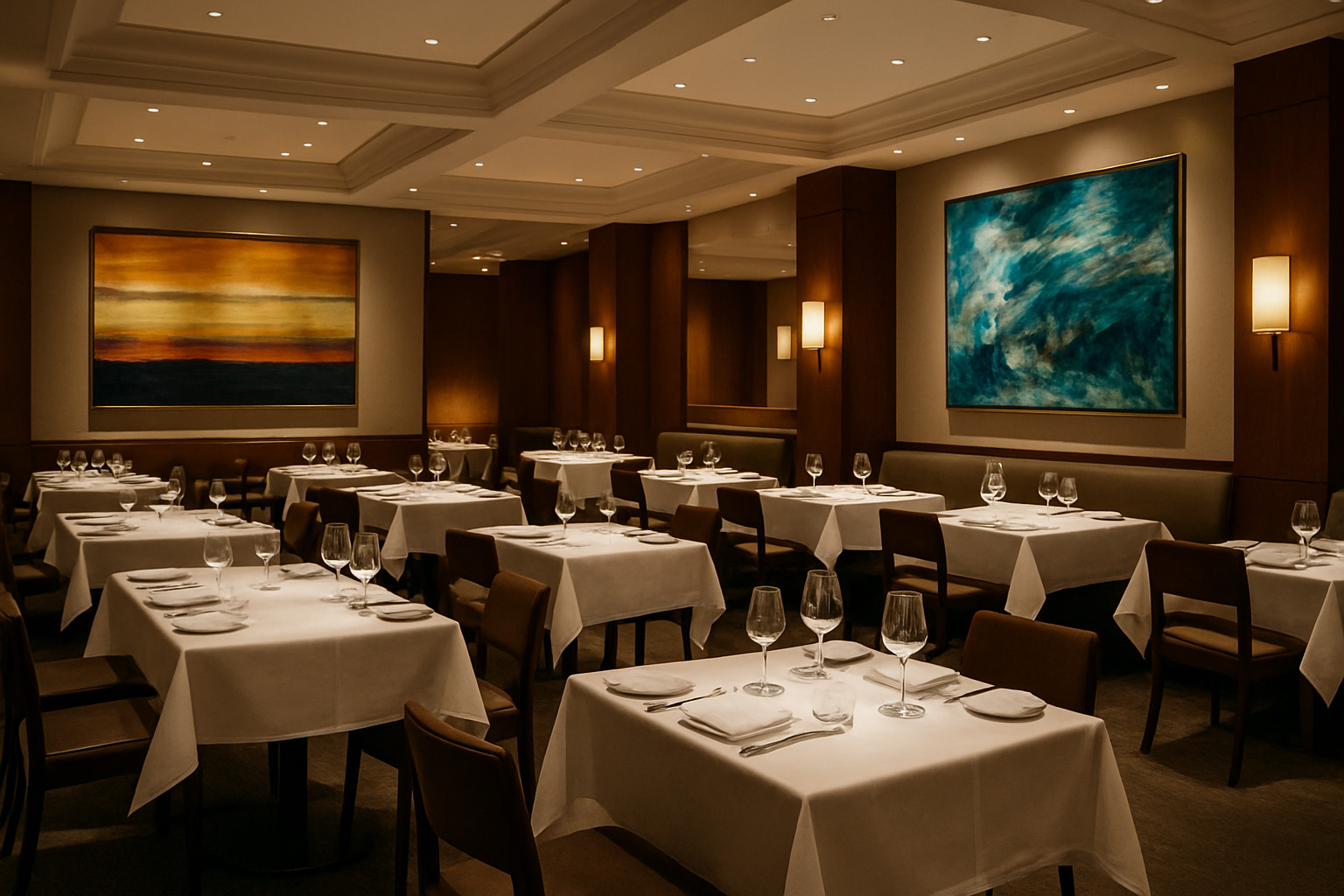Le Bernardin's neat dining room with modern design - Le Bernardin