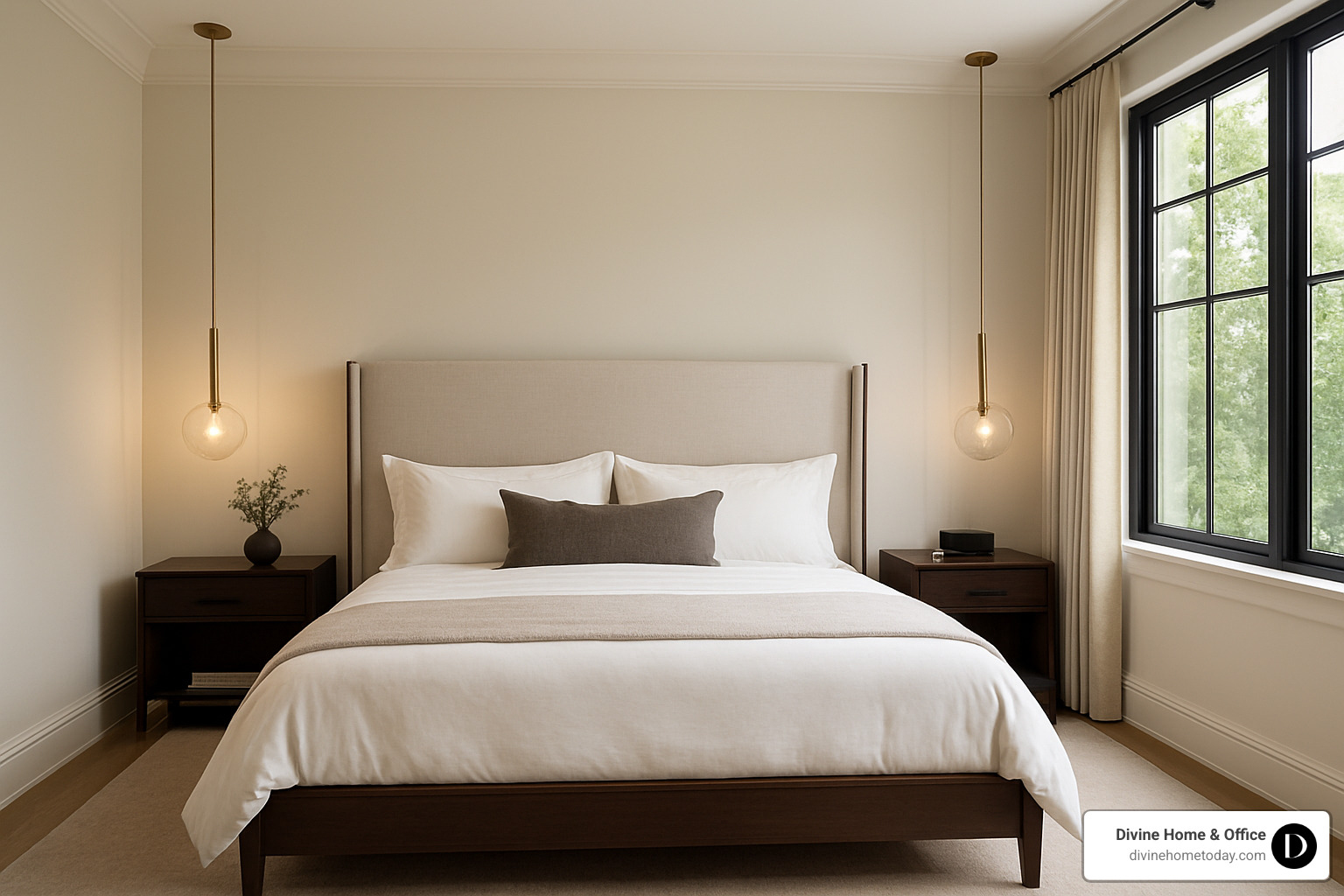 pendant lighting in luxury modern master bedroom - luxury modern master bedroom interior design