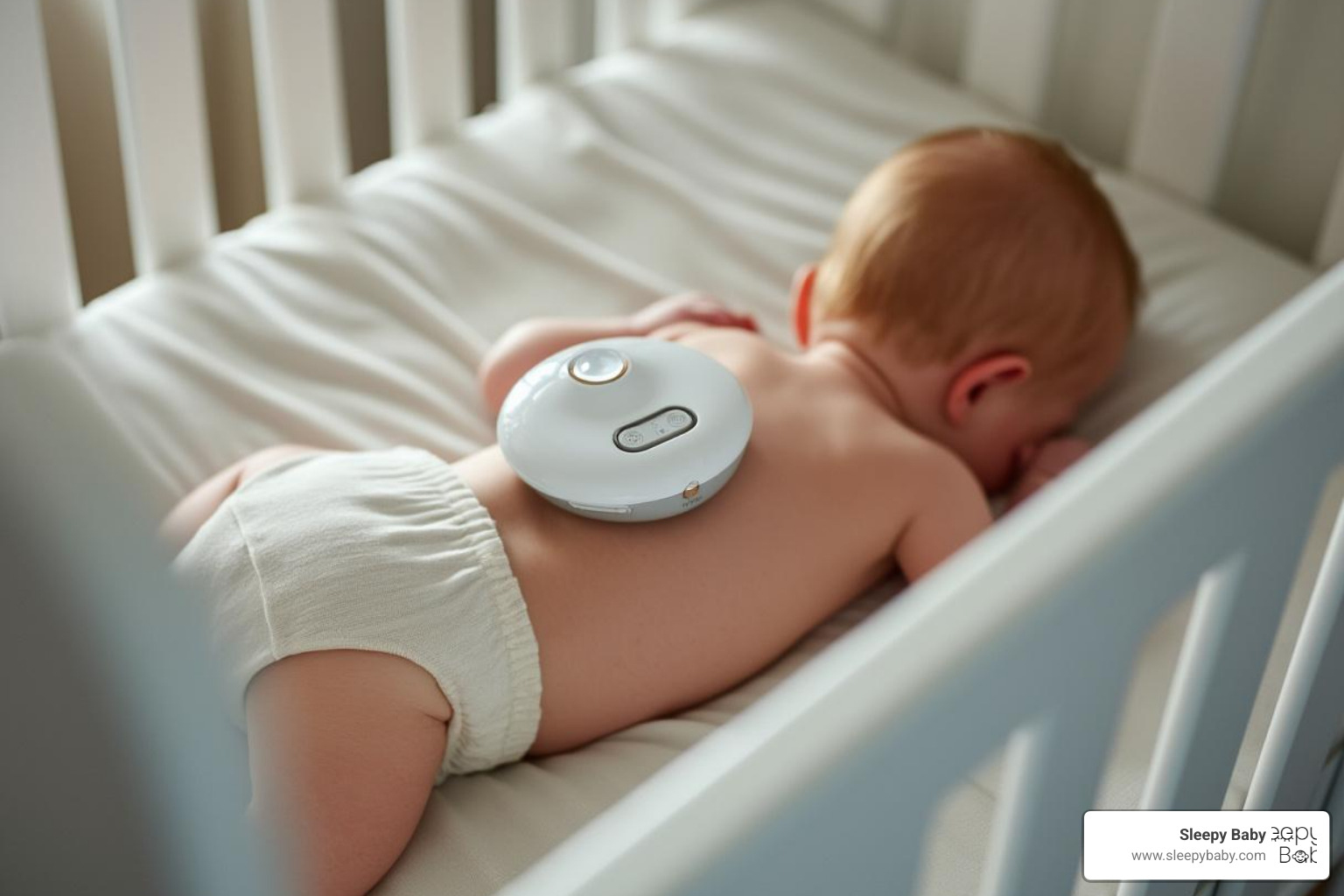 Rhythmic patting device for babies (hands-free soothing)