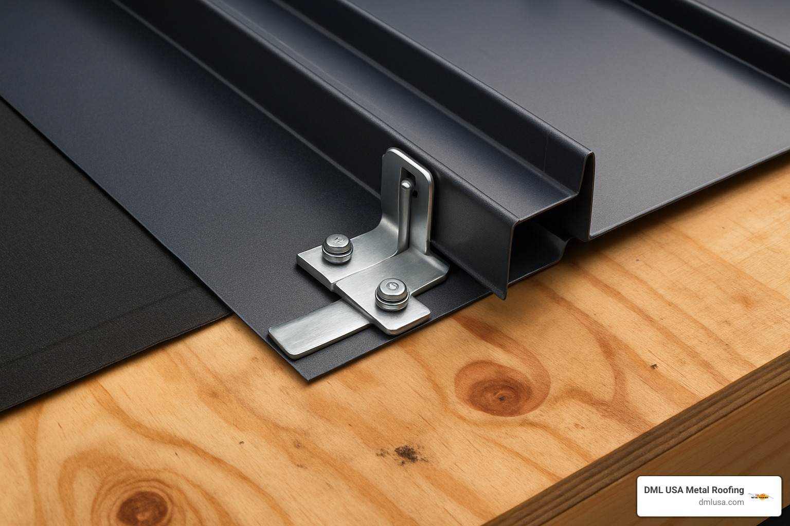 proper clip installation showing thermal movement accommodation and fastener placement - best type of metal roof standing seam