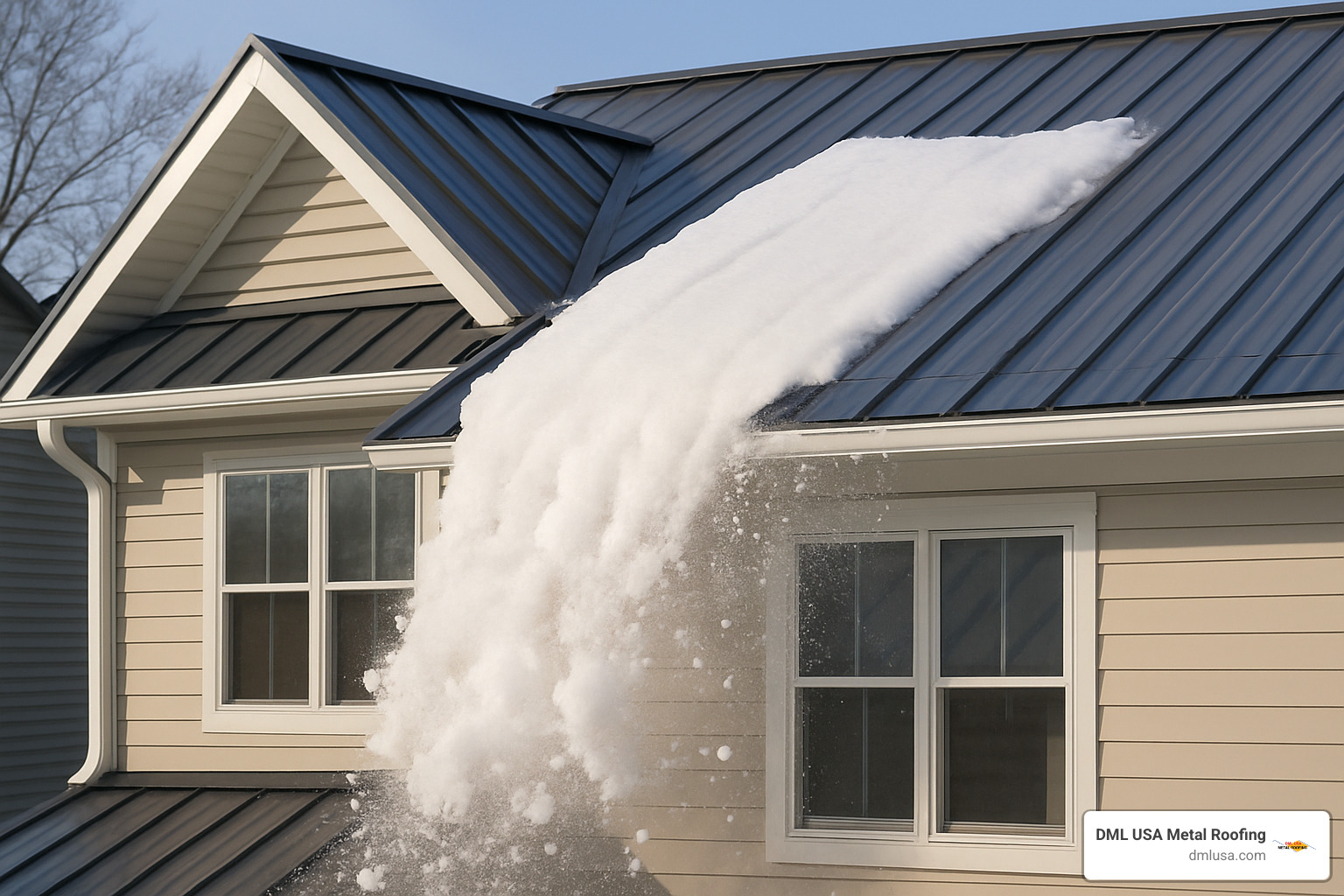 snow sliding off metal roof - how much does a metal roof cost versus shingles