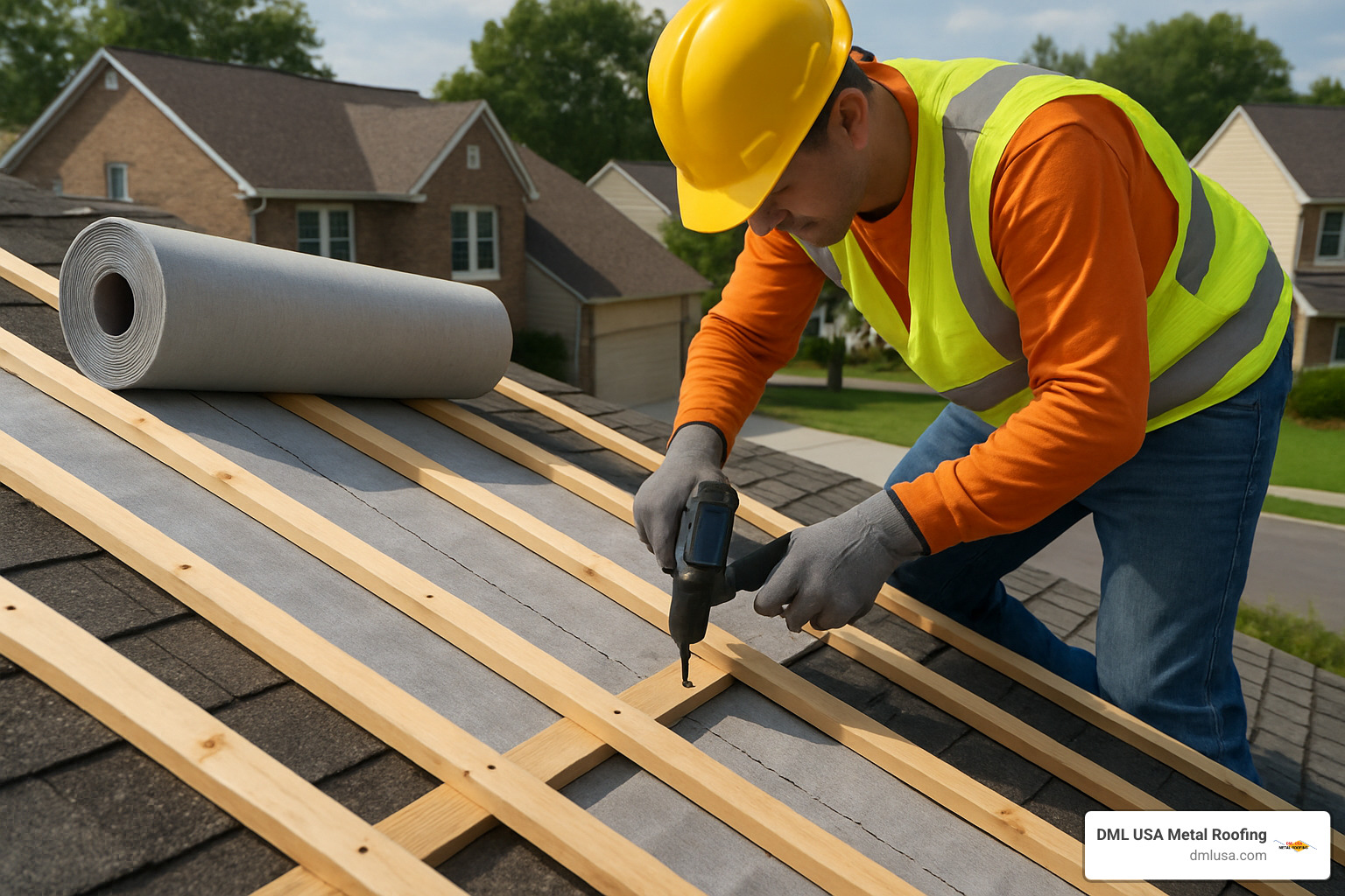 Installing underlayment and furring strips over shingles - metal roof over shingles