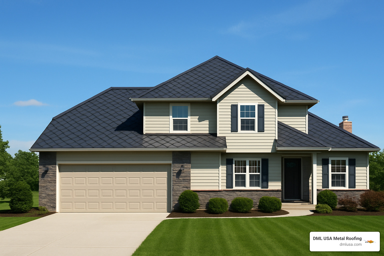 Beautiful Illinois home with new metal shingles, curb appeal, and energy-efficient design - Cost of metal shingles