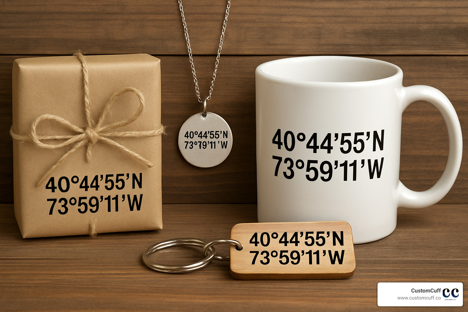 Custom star map showing constellation positions for a specific date and location, with coordinate details and personalized text - gifts with coordinates